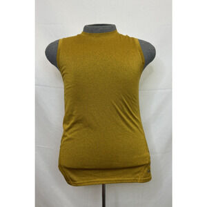 Gymshark Sleeveless Tank Top Athletic Shirt Men's Size XS Gold Yellow Charity